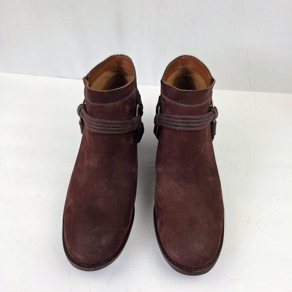 Anthro Bernardo Francesca Bootie Brown Suede Size 10M - Picture 5 of 14